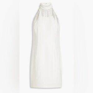 AIDAN MATTOX Elegant White Sleeveless Dress